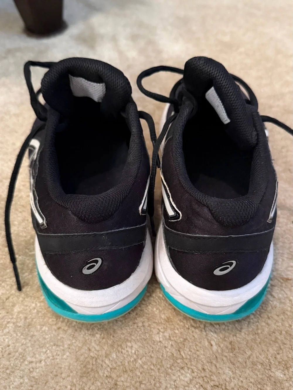 ASICS Women's Black and White Athletic Running Shoes